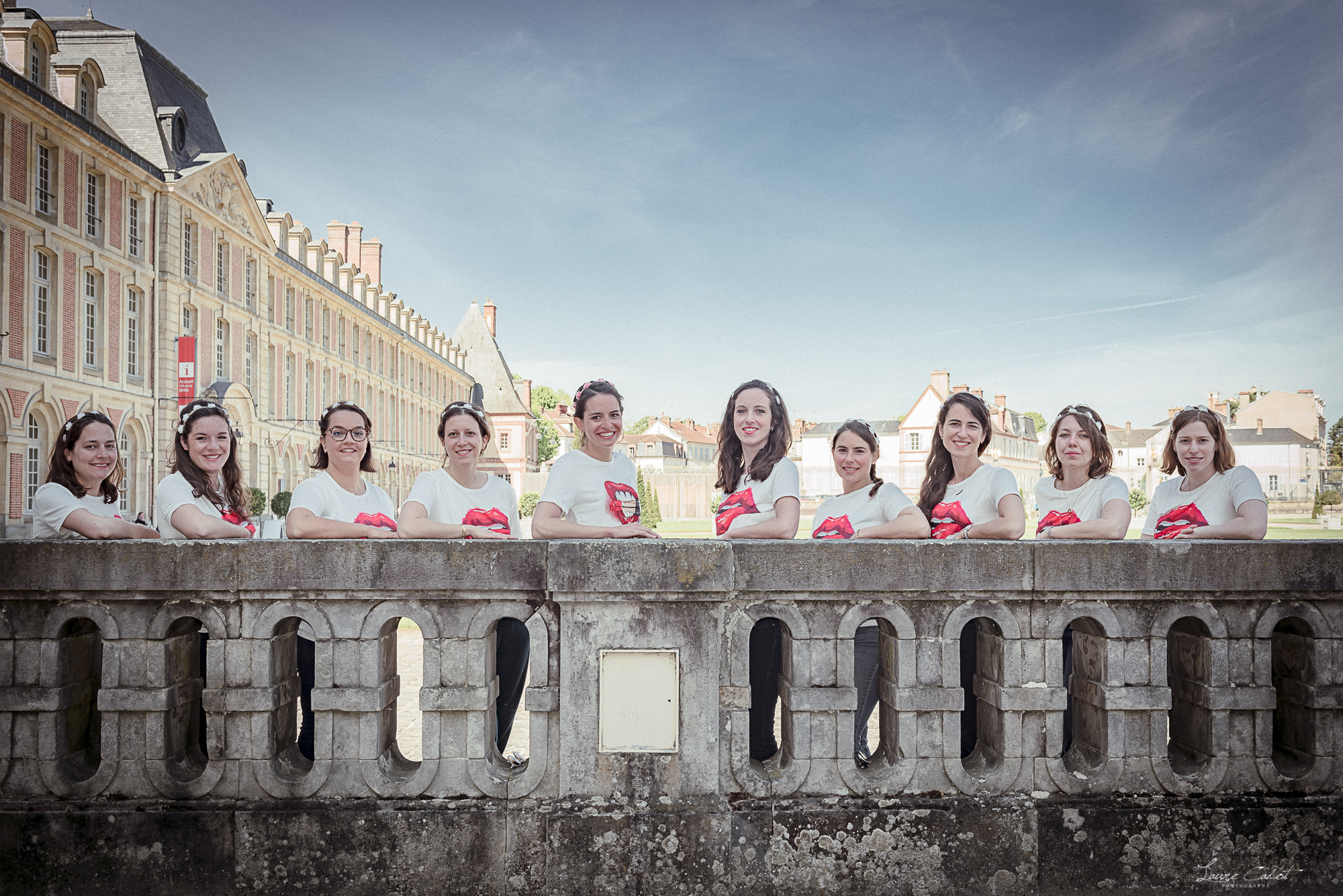 Séance photo EVJF au château de Fontainebleau - groupe d'amies